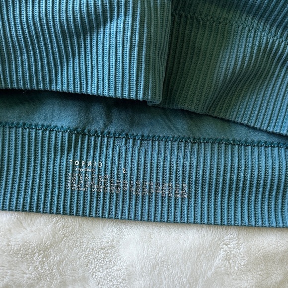 Torrid Teal Ribbed Bralette - Picture 5 of 7